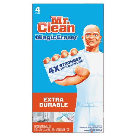 Mr. Clean Magic Eraser Extra Durable, 4 3/5" x 2 2/5", PK4 82038